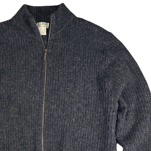 Vintage L.L. Bean Fisherman Cable Knit Sweater XL Made USA Wool Alpaca - Picture 5 of 11